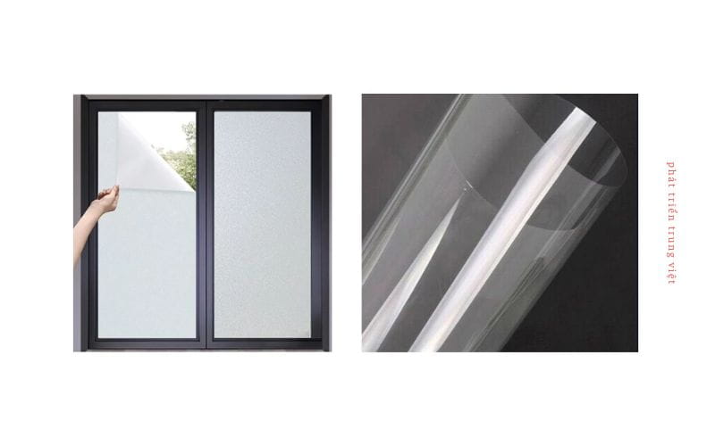 Decal trang trí cửa kính Tết